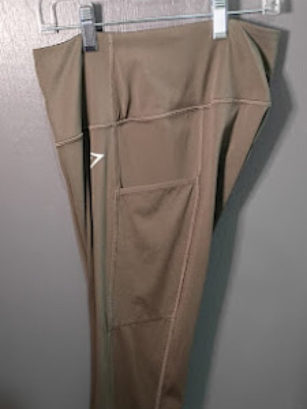 Gymshark Taupe Brown High-Waisted Side Pocket Leggings M